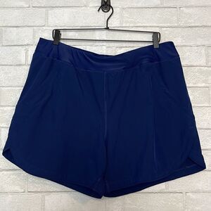 Lands End Navy Blue Board Shorts 18